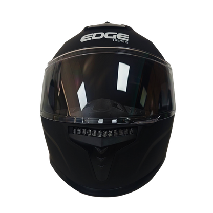 Casco EDGE Integral Frankie Solido Negro Certificación DOT