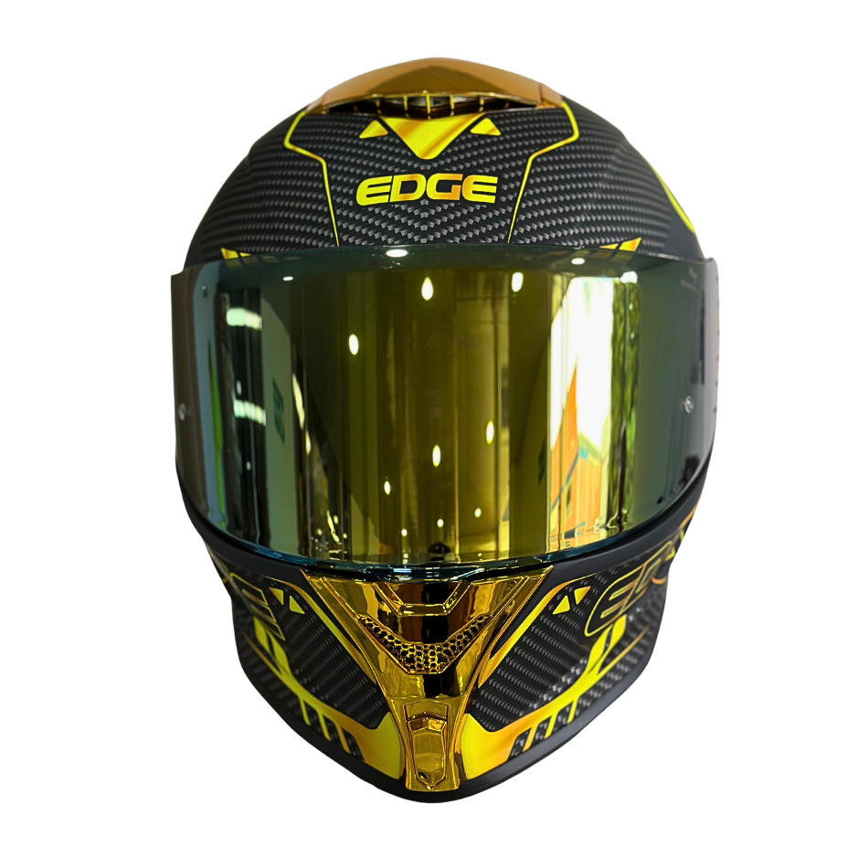 Casco EDGE Integral Shanghai Goldex Dorado Certificación DOT I ECE