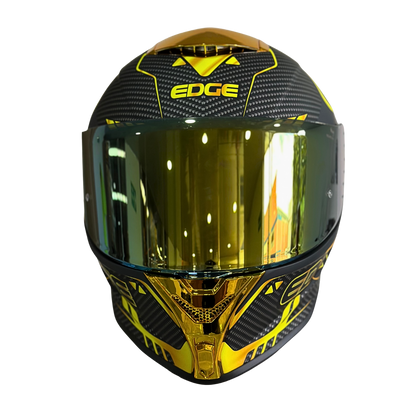 Casco EDGE Integral Shanghai Goldex Dorado Certificación DOT I ECE