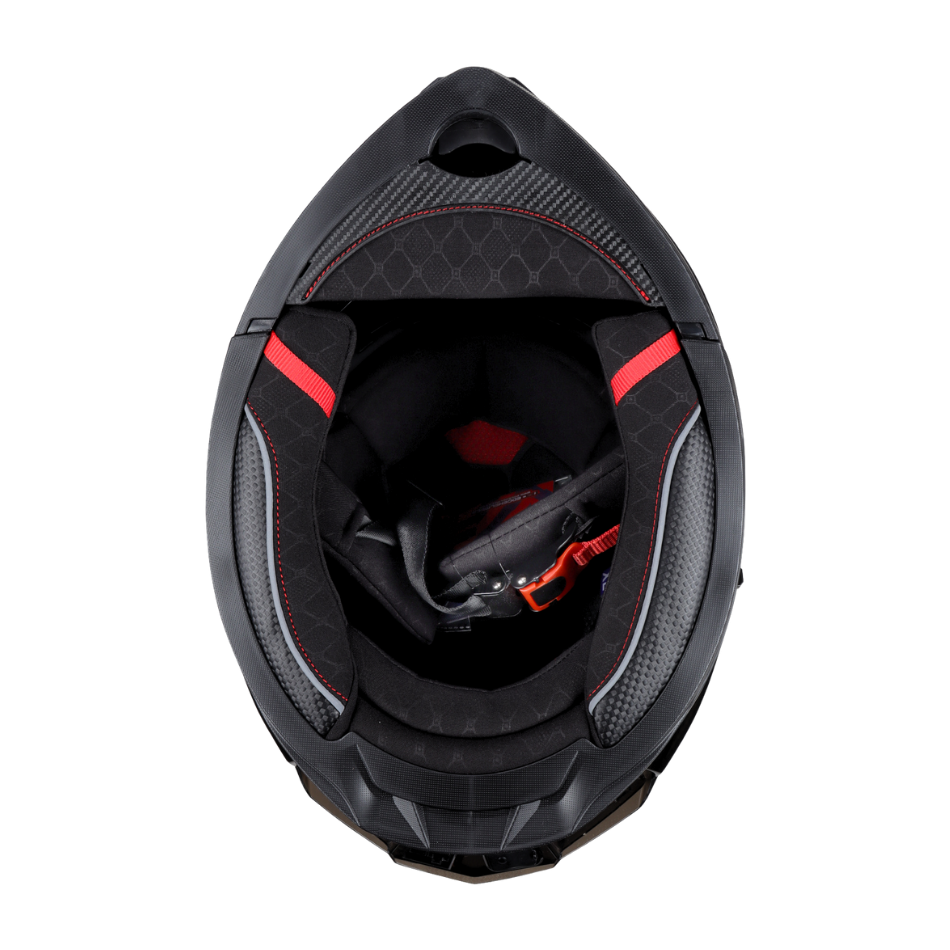 Casco EDGE Abatible Boston Diseño Carbón Certificación DOT I ECE