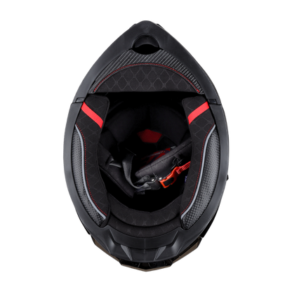 Casco EDGE Abatible Boston Diseño Carbón Certificación DOT I ECE
