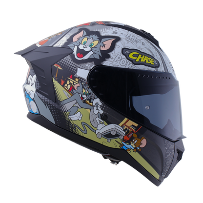 Casco Warner Integral Extreme Tom & Jerry Cert. Dot I Ece