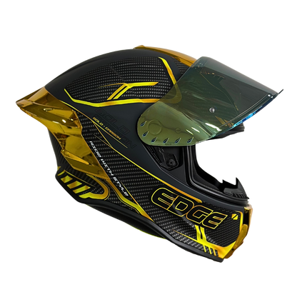 Casco EDGE Integral Shanghai Goldex Dorado Certificación DOT I ECE