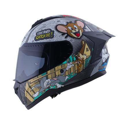 Casco Warner Integral Extreme Tom & Jerry Cert. Dot I Ece
