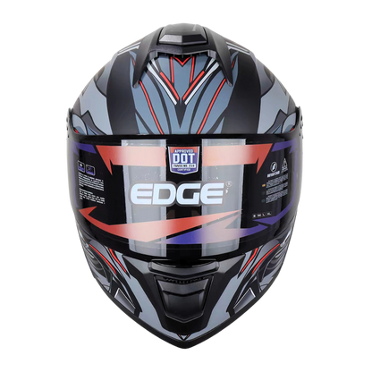 Casco EDGE Abatible Boston Steelix Gris Certificación DOT I ECE