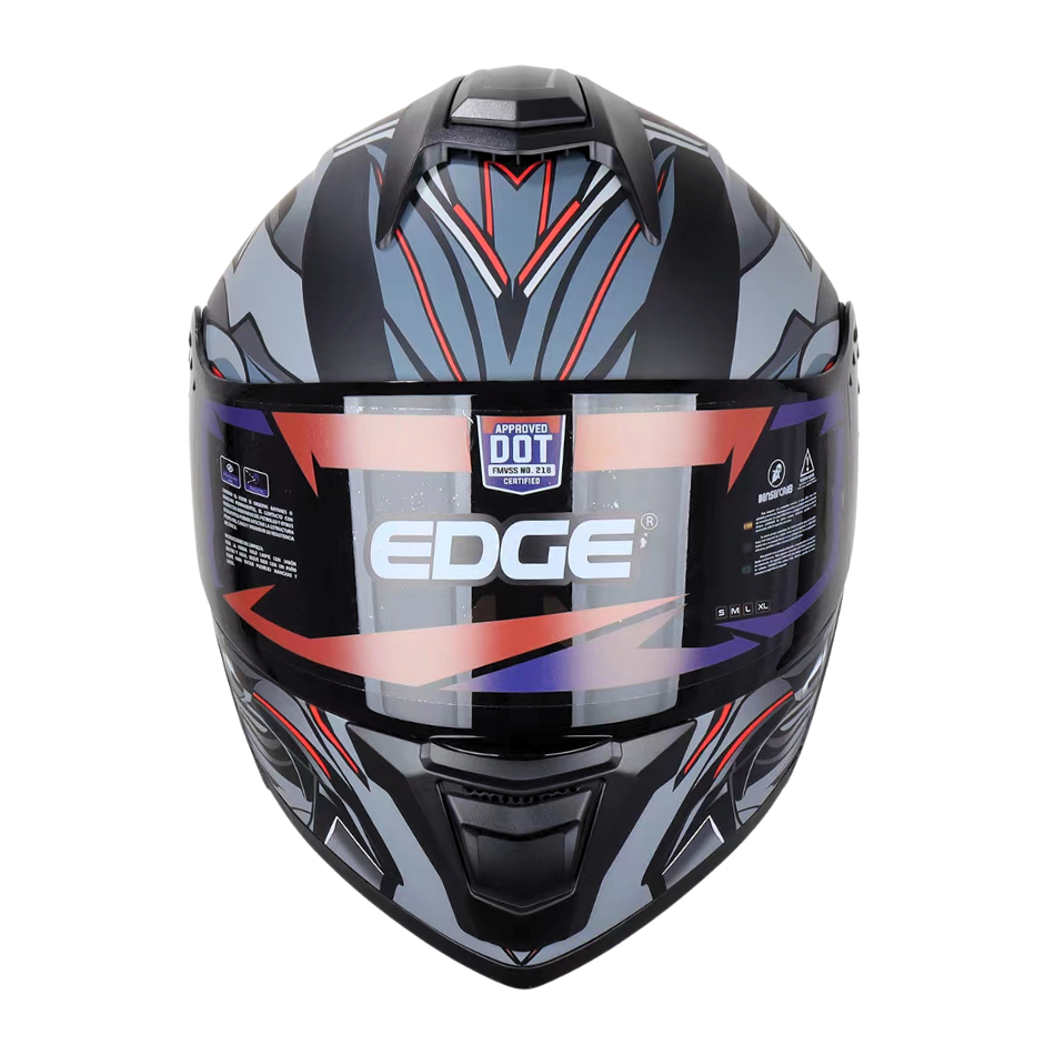 Casco EDGE Abatible Boston Steelix Gris Certificación DOT I ECE