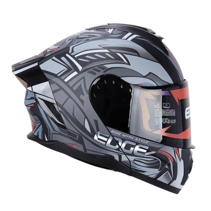 Casco EDGE Abatible Boston Steelix Gris Certificación DOT I ECE