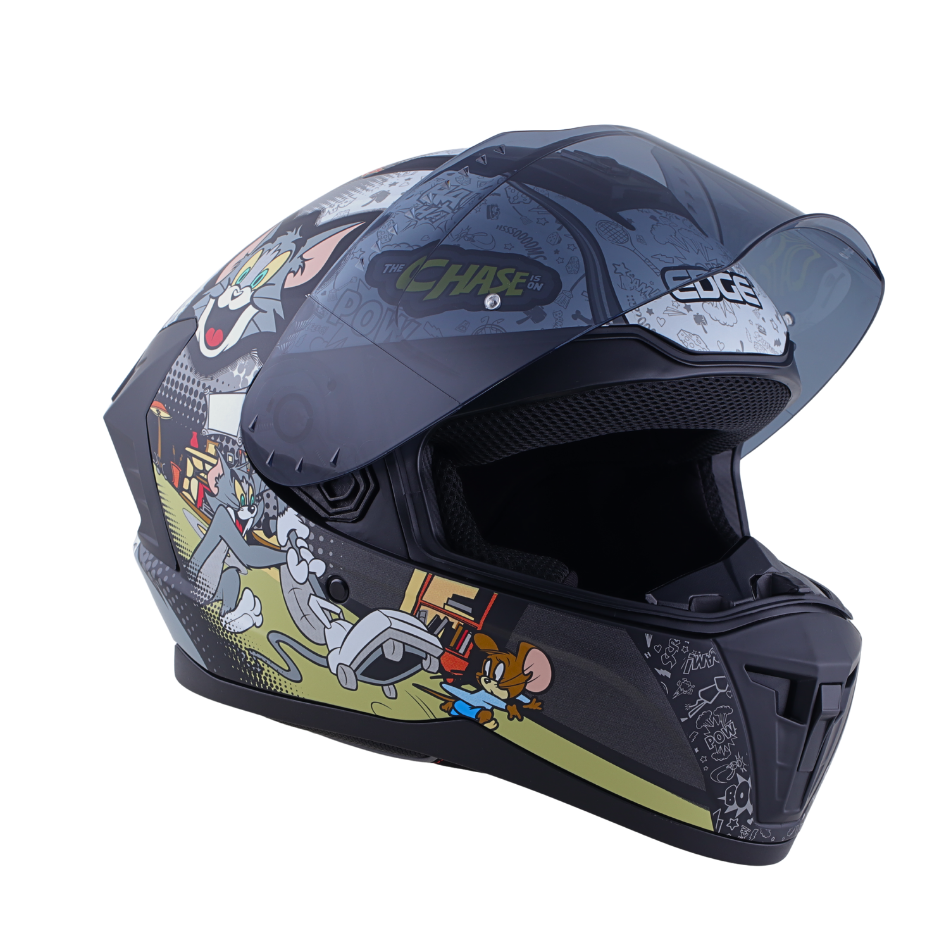 Casco Warner Integral Extreme Tom & Jerry Cert. Dot I Ece