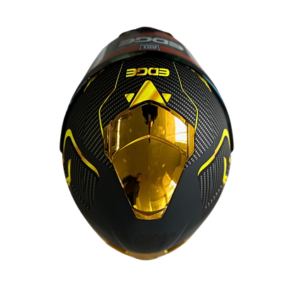 Casco EDGE Integral Shanghai Goldex Dorado Certificación DOT I ECE