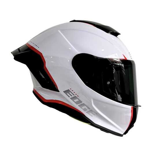 Casco EDGE Integral Shanghai Rush Blanco / Rojo  DOT | ECE