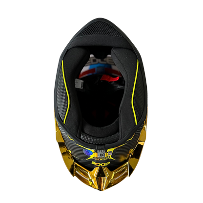 Casco EDGE Integral Shanghai Goldex Dorado Certificación DOT I ECE
