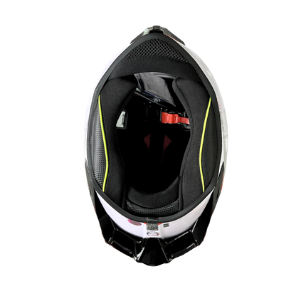 Casco EDGE Integral Shanghai Rush Blanco / Rojo  DOT | ECE