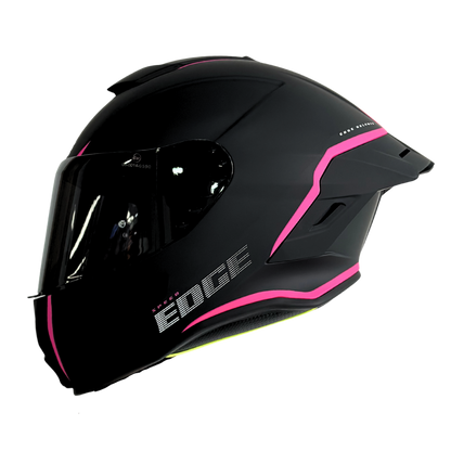 Casco EDGE Integral Shanghai Rush Negro/Rosado DOT-ECE