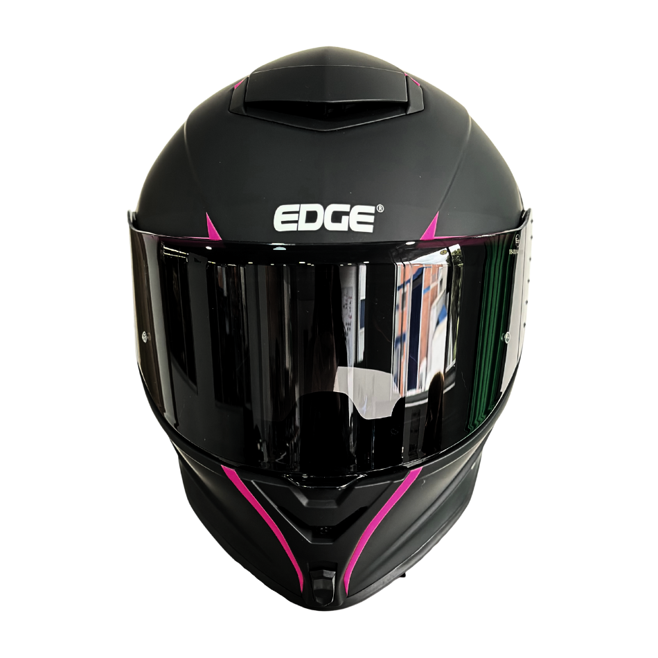 Casco EDGE Integral Shanghai Rush Negro/Rosado DOT-ECE