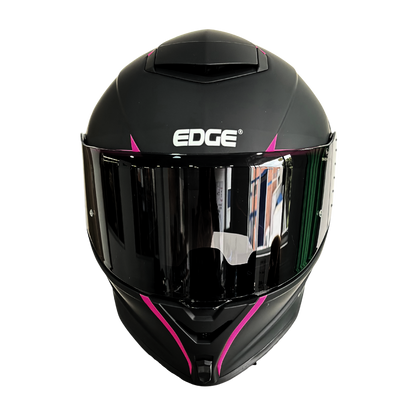 Casco EDGE Integral Shanghai Rush Negro/Rosado DOT-ECE