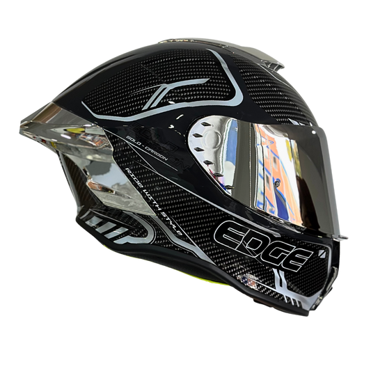Casco EDGE Integral Shanghai Goldex Plateado Certificación DOT I ECE