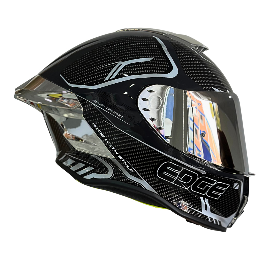 Casco EDGE Integral Shanghai Goldex Plateado Certificación DOT I ECE