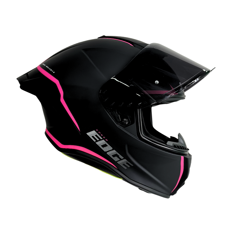 Casco EDGE Integral Shanghai Rush Negro/Rosado DOT-ECE