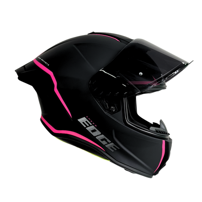 Casco EDGE Integral Shanghai Rush Negro/Rosado DOT-ECE