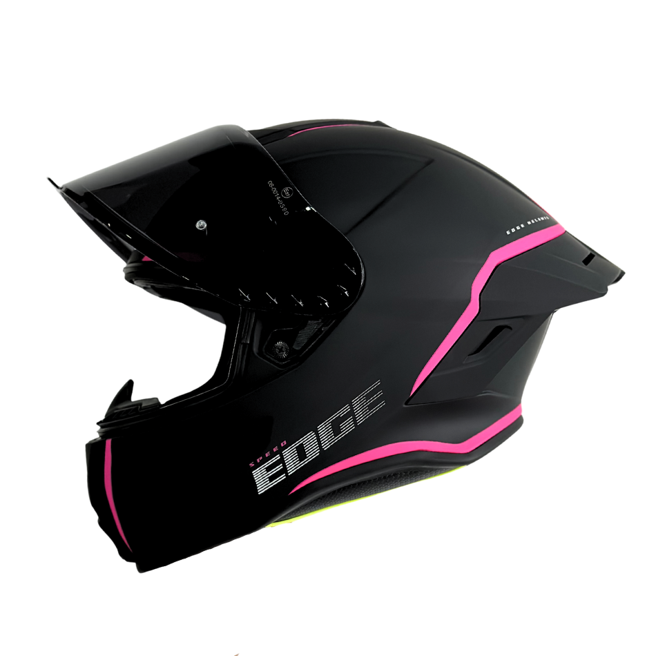 Casco EDGE Integral Shanghai Rush Negro/Rosado DOT-ECE