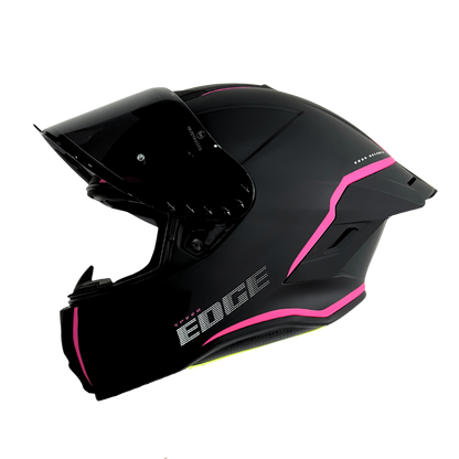Casco EDGE Integral Shanghai Rush Negro/Rosado DOT-ECE