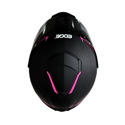 Casco EDGE Integral Shanghai Rush Negro/Rosado DOT-ECE