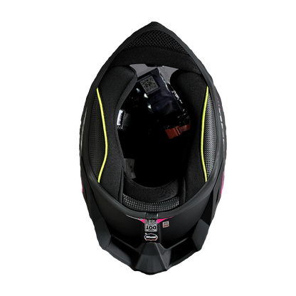 Casco EDGE Integral Shanghai Rush Negro/Rosado DOT-ECE