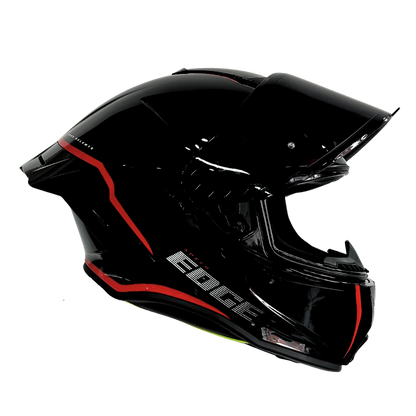 Casco EDGE Integral Shanghai Rush Negro / Rojo  DOT | ECE