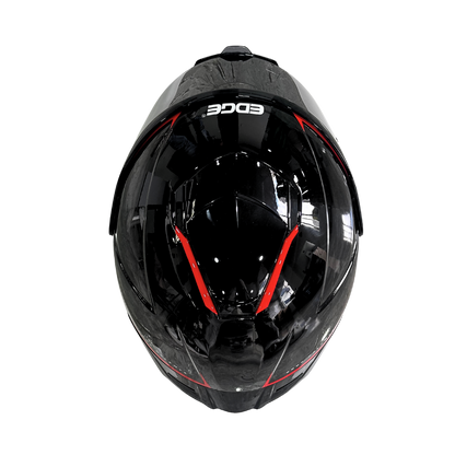 Casco EDGE Integral Shanghai Rush Negro / Rojo  DOT | ECE