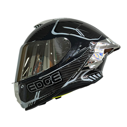 Casco EDGE Integral Shanghai Goldex Plateado Certificación DOT I ECE