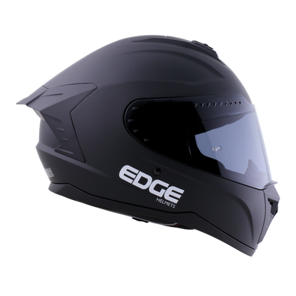 Casco Edge Integral Extreme Sólido Negro Cert. Dot I Ece