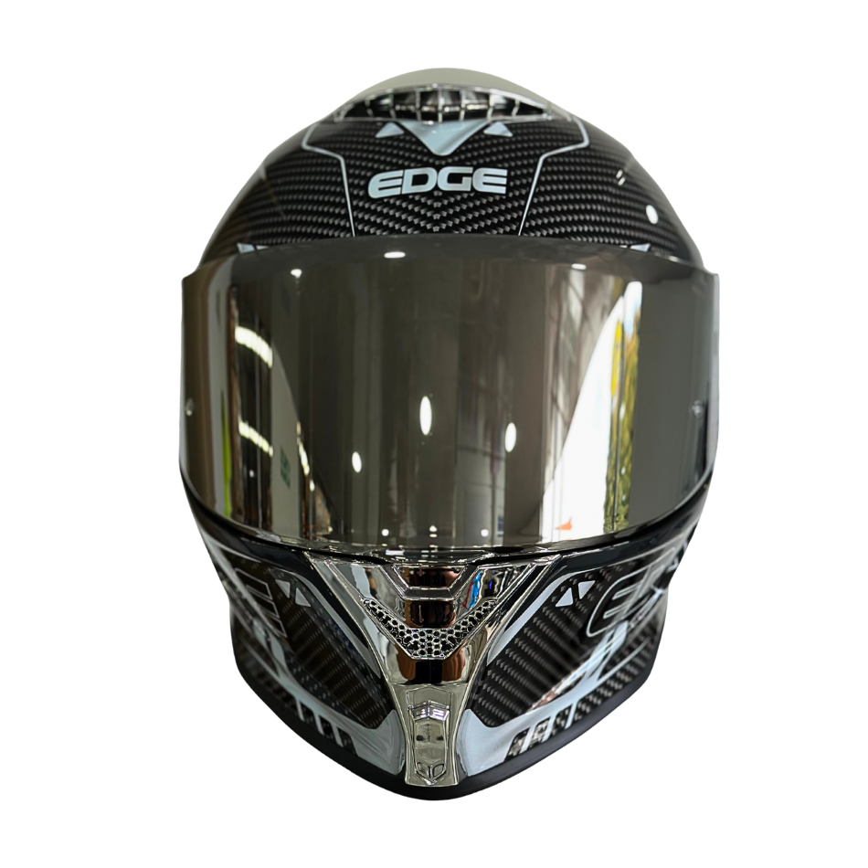 Casco EDGE Integral Shanghai Goldex Plateado Certificación DOT I ECE