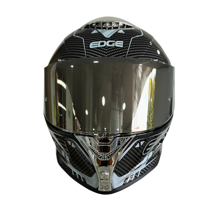 Casco EDGE Integral Shanghai Goldex Plateado Certificación DOT I ECE