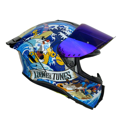 Casco WARNER Integral Shanghai Looney Tunes Certificación DOT I ECE