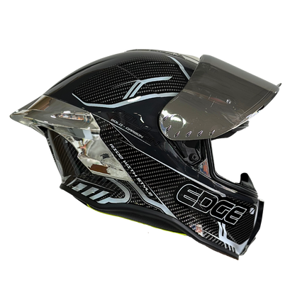 Casco EDGE Integral Shanghai Goldex Plateado Certificación DOT I ECE