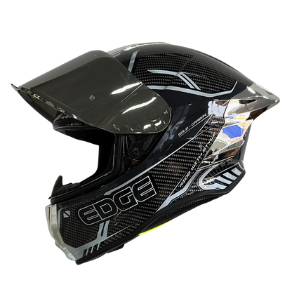 Casco EDGE Integral Shanghai Goldex Plateado Certificación DOT I ECE