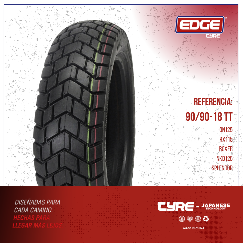 Llantas de Motocicletas EDGE Tamano  - ED25-90/90-18