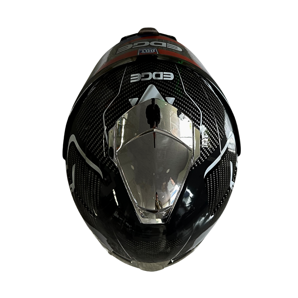 Casco EDGE Integral Shanghai Goldex Plateado Certificación DOT I ECE