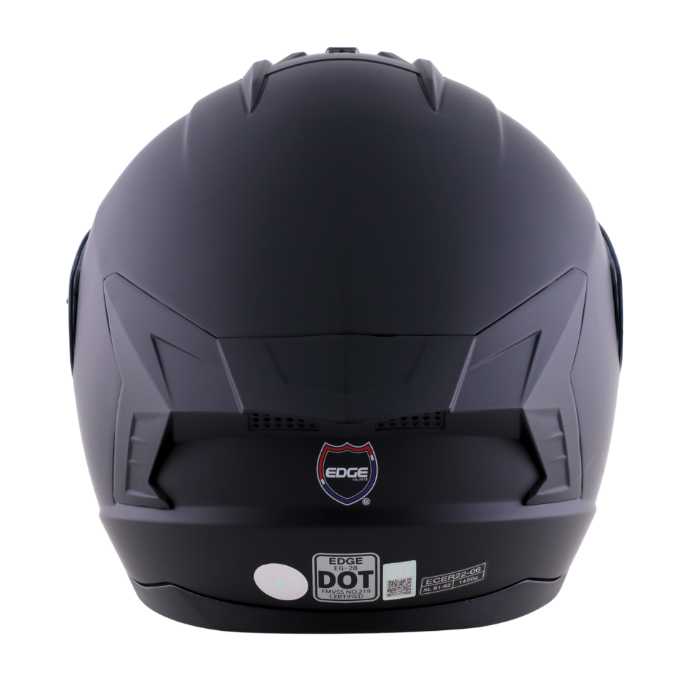 Casco Edge Integral Extreme Sólido Negro Cert. Dot I Ece