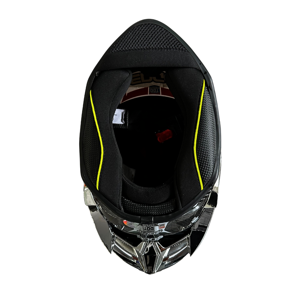 Casco EDGE Integral Shanghai Goldex Plateado Certificación DOT I ECE