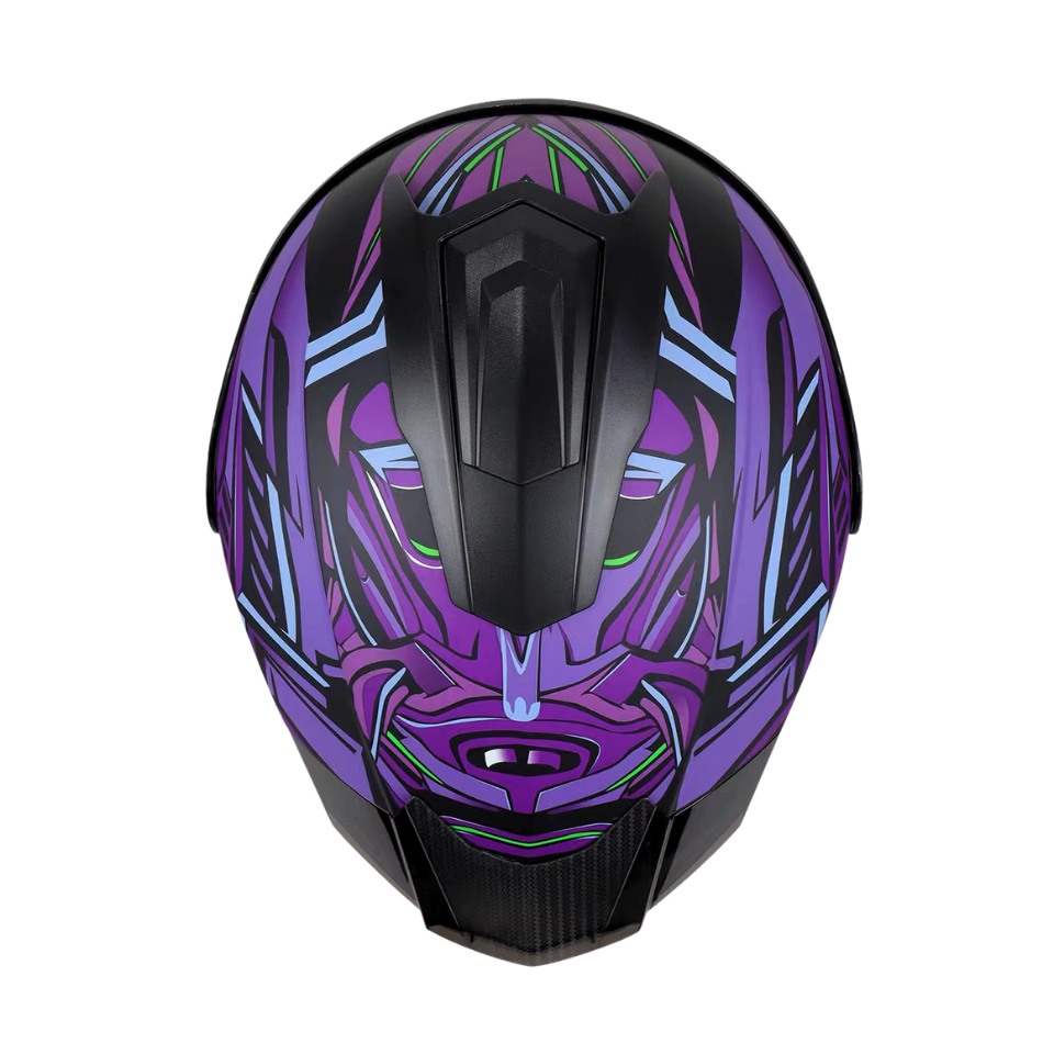 Casco EDGE Abatible Boston Steelix Morado Certificación DOT I ECE