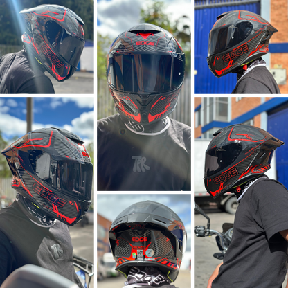 Casco DC Integral Shanghai Goldex Rojo Brillante