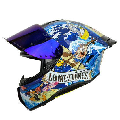 Casco WARNER Integral Shanghai Looney Tunes Certificación DOT I ECE