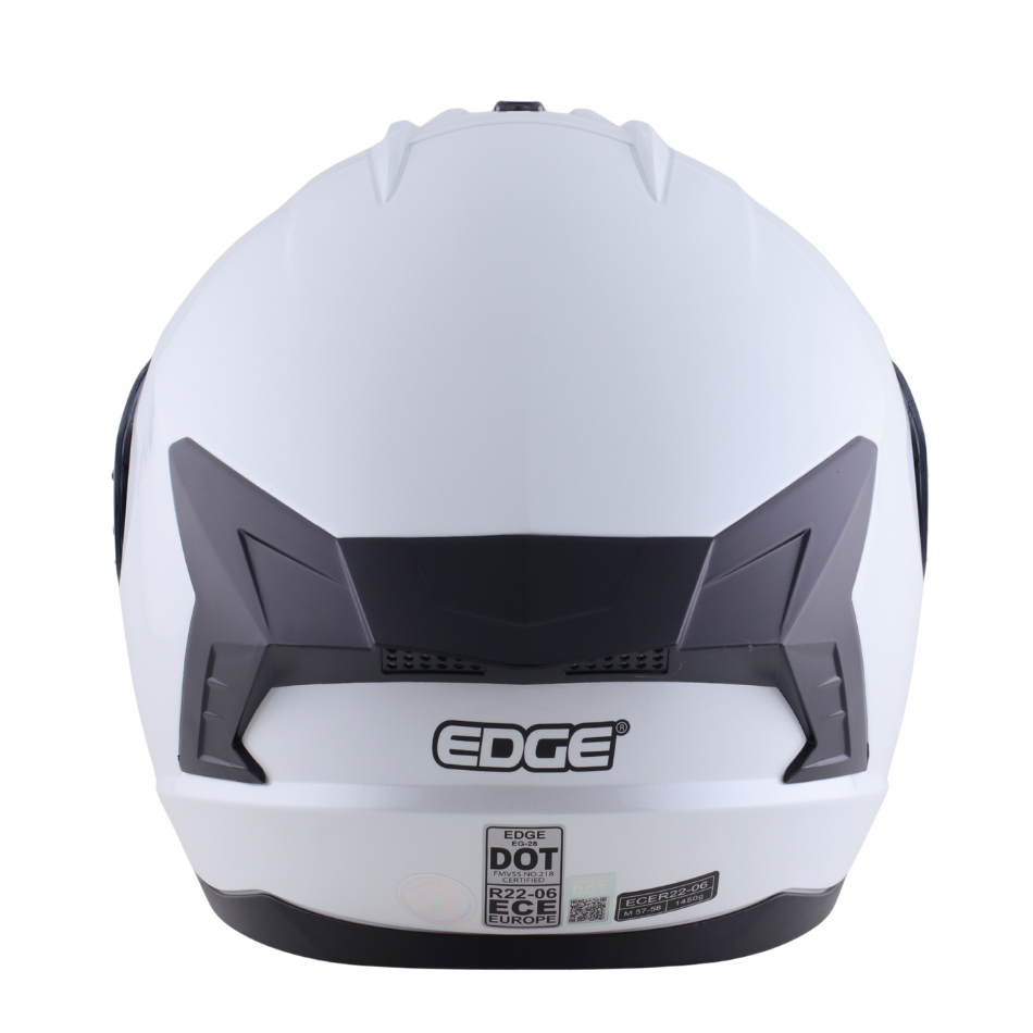 Casco Edge Integral Extreme Solido Blanco Cert. Dot | Ece