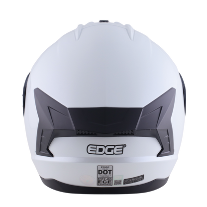 Casco Edge Integral Extreme Solido Blanco Cert. Dot | Ece