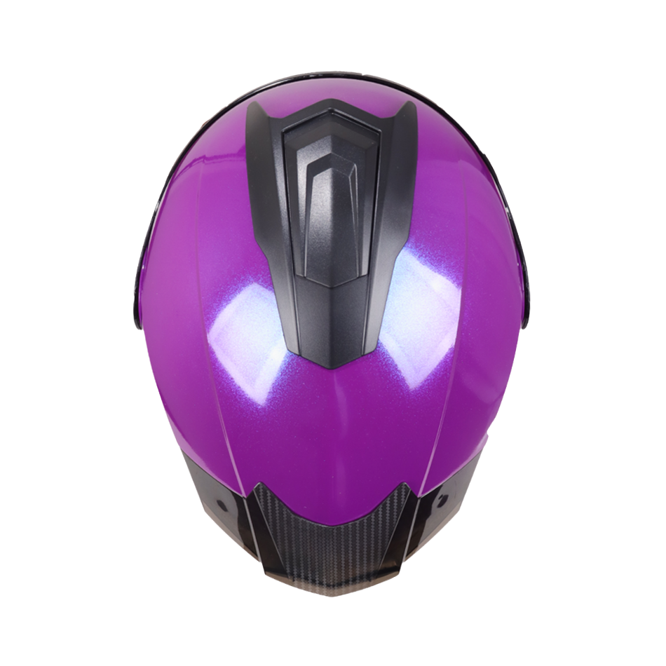 Casco EDGE Abatible Boston Sólido Morado Certificación DOT I ECE