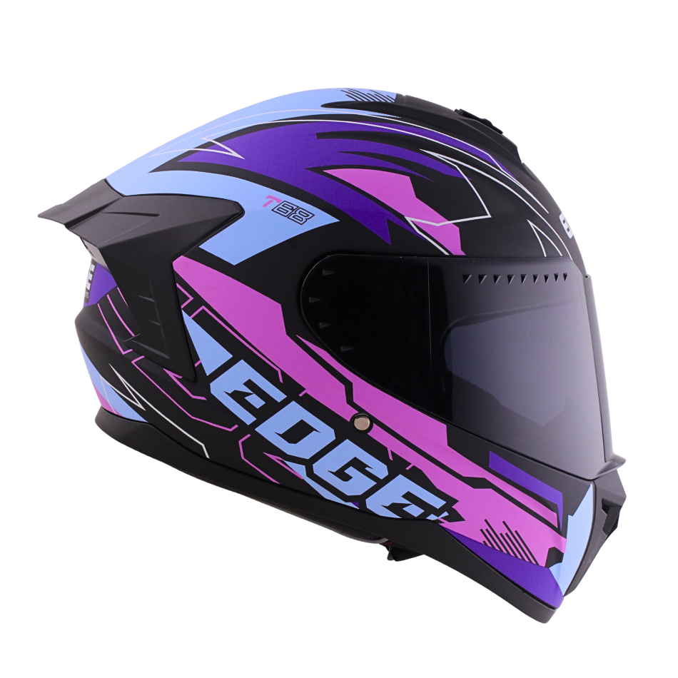 Casco Edge Integral Extreme T68 Morado Certificado Dot | Ece