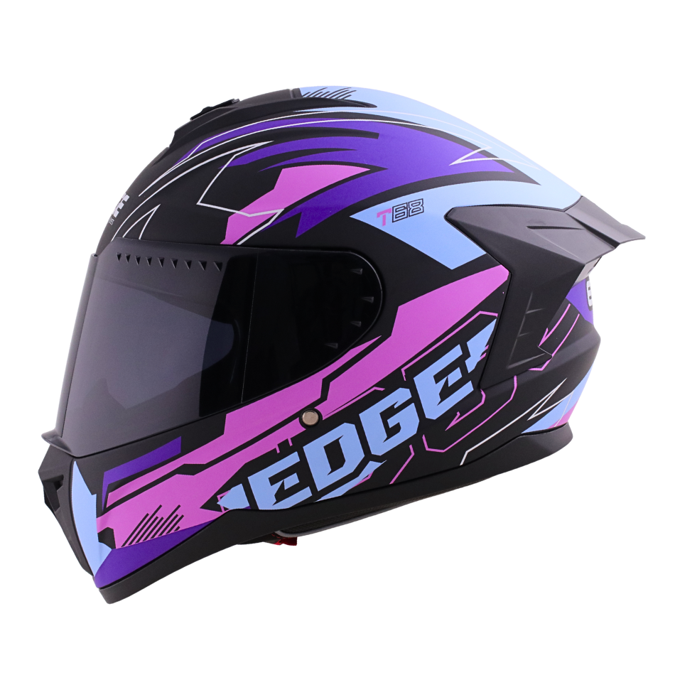 Casco Edge Integral Extreme T68 Morado Certificado Dot | Ece
