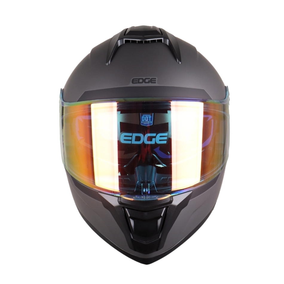 Casco EDGE Abatible Boston Solido Gris Certificación DOT I ECE