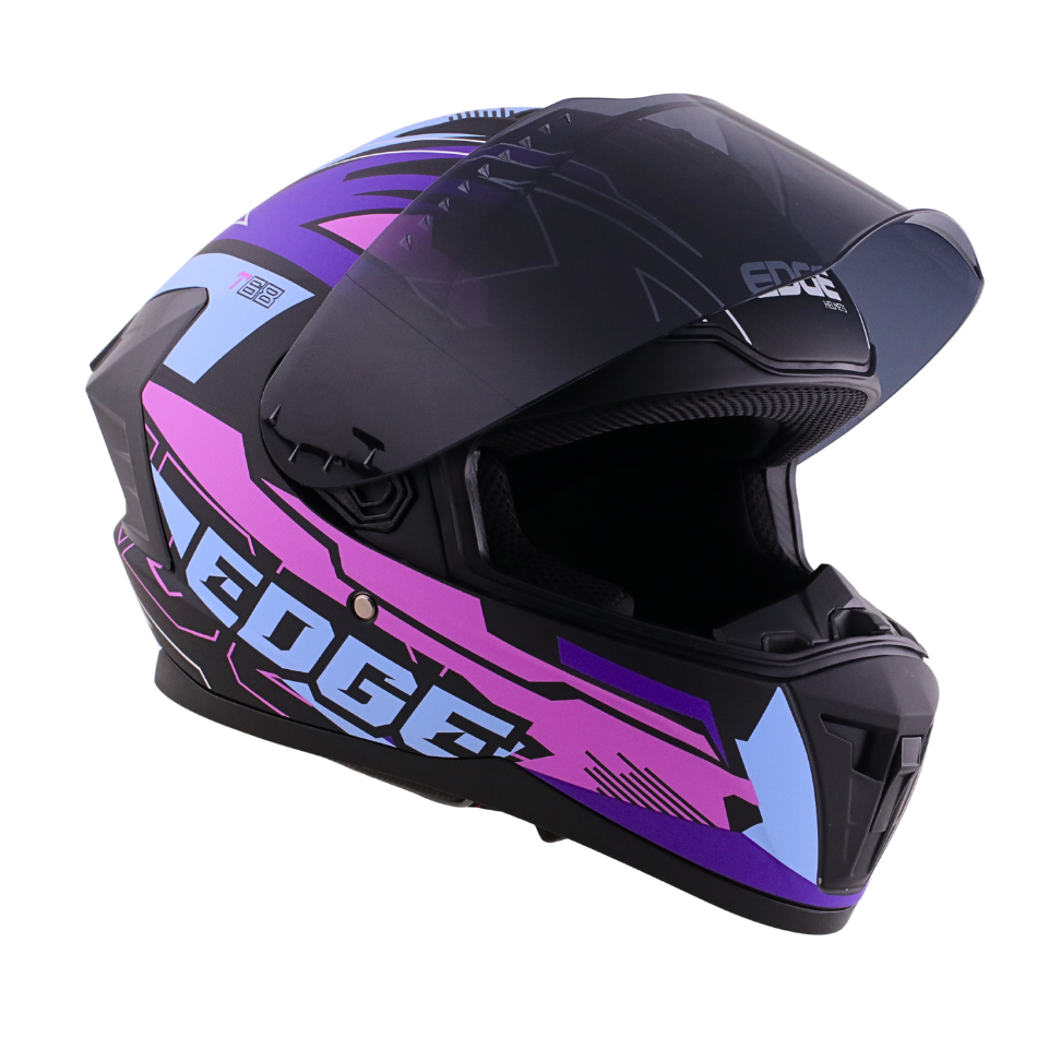Casco Edge Integral Extreme T68 Morado Certificado Dot | Ece